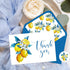 50 Pack Summer JarThenaAMCS Mediterranean Lemon Thank You Cards Watercolor Lemon Greeting Cards With Envelopes Stickers