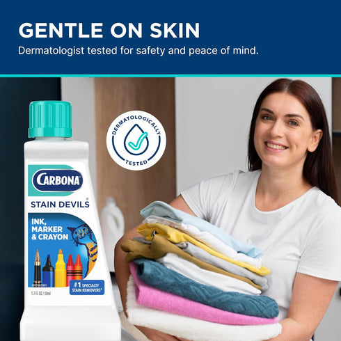 #3 1.7 Oz, 1 Pack Carbona Stain Devils | Ink, Marker & Crayon | Professional Strength Laundry Stain Remover |