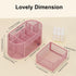EOOUT Pink Desk Organizer, Pen Holder for Desk and Accessories, Mesh Desk Organizer with 8 Compartments and 1 Drawer for Office Home School Classroom by EOOUT