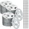 Fastener Kit Board Hardware Set, 1-1/4 Inch Galvanized Steel Washers and Stainless Steel Screws, 150 Pcs