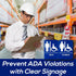 Retail Genius ADA Mens and Womens Restroom Braille Signs 9 in x 6 in with Braille Lettering, Durable Plastic,