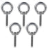 Eowpower 5 Pieces Stainless Steel 304 1/4 inch - 20 x 1 inch Lifting Ring Eye Bolts