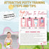 APIILVPQ 10 810" A02 Potty Training Chart with Reward Stickers, Potty Chart for Toddlers Girls, Pink Bow Reward