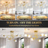 6-Light Sputnik Chandelier Gold, Mid-Century Modern Ceiling Light Fixture for Dining Room, Kitchen, Living Room