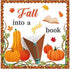Fall into a Good Book Bulletin Board, Classroom Decorations with Pumpkin Cutouts and Autumn Maple Leaves