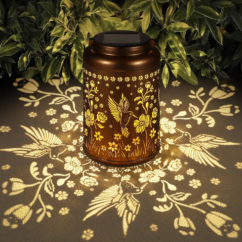 Solar Lanterns Outdoor Waterproof Hummingbird Garden Decor Gifts for Women Mom Grandma