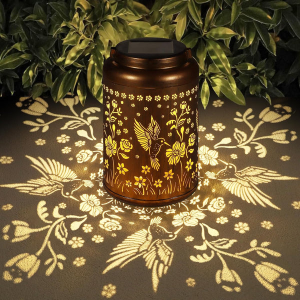 Solar Lanterns Outdoor Waterproof Hummingbird Garden Decor Gifts for Women Mom Grandma