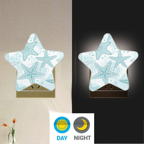 Burbuja 0.2W Starfish LED Night Light Plug into Wall Star-Shaped Nightlight Dusk to Dawn Auto Sensor for Bedroom
