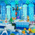 10" 6 ADLKGG Jellyfish Paper Lanterns Lamps - Gradient Blue Under the Sea Party Decorations for Mermaid Theme Birthday