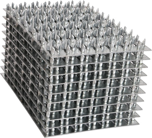 20 Pack 6x4 inch Pronged Truss Plates with 8mm Nail Teeth, Galvanized Steel Flat Mending Plates for Timber Roofing