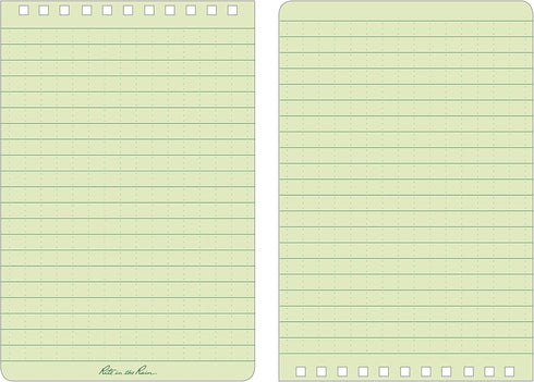 Rite In The Rain Weatherproof Top Spiral Notebook, 4" x 6", Green Cover, Universal Pattern, 3 Pack (No. 946-3)