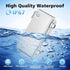 Waterproof Outdoor IP67 Junction Box (7.9"x3.9"x2.8") with Hinged Grey Cover, Wall Brackets, Weatherproof ABS Plastic