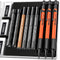 Four Candies 3PCS 1.3mm Mechanical Pencil Set with Case, Metal Heavy Duty Carpenter Pencils, 48 Refill