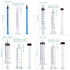 20 Pack Plastic Syringes - 1ml / 3ml / 5ml / 10ml - Separate Sterile Packaging Syringe Without Needle with Caps,Suitable for Scientific Labs Measurement, Measuring, Dispensing, Watering, Refilling