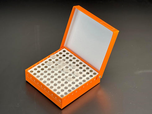 Cardboard Cryogenic Vials Storage Box, Cryobox Freezer Box with Dividers, 0.5ml 100well Pack of 6