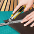 3-Pack Box Cutter Utility Knife, Retractable Ultra Sharp Blade with Anti-Slip Rubber Handle for Cutting