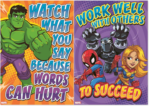 Eureka Marvel Motivational Poster Set, Bulletin Board Set, 10 Posters
