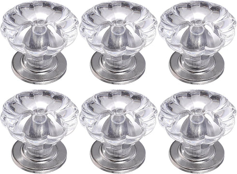 6pcs Small Plastic Drawer Knobs Storage Box Handles Simple Cabinet Pulls Replacement