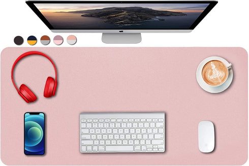 SUJAYU Dual Sided PU Leather Desk Pad, Mouse Pad, Office Desk Mat, Non-Slip