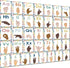 YIYDONG Sign Language Bulletin Board Letters, 36 ASL Alphabet Learning Cards Set for Classroom Decor
