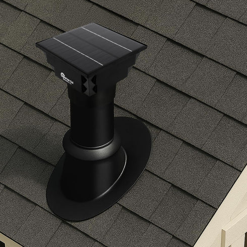 Spartan Sol 3 4 6x6x4.5 Solar Ventilation Fan - Universal Fit for and Pipes - Portable Exhaust Fan For Porta Potty