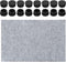 uxcell 16 Pcs Round Plastic Plugs with Furniture Felt Pad, 25mm/0.98" Tubing