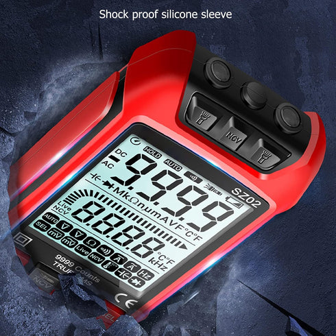 Digital Multimeter, DC AC Voltmeter, High Accuracy Tester Kit, Backlight LCD Display, Test Leads
