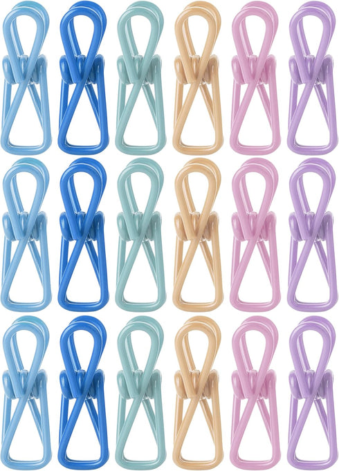Mr. Pen 18 Pack Pastel Colors Chip Clips, 2 Inch Utility Steel PVC-Coated Bag Clips for Food Storage