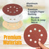 POWERTEC 25PK Sanding Discs, 5 Inch, 40 Grits, Hook and Loop, 8 Hole Aluminum Oxide Sandpaper for Random Orbital Sander