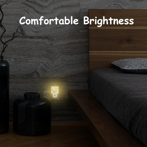 Neidius Cute Baby Elephant Play Butterfly Night Light Plug into Wall with Dusk to Dawn Sensor Energy Efficient LED
