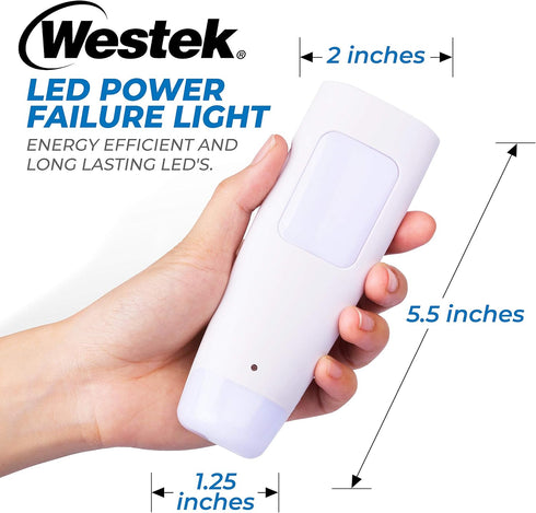 6 Pack 3 Westek LED Emergency Lights for Home Power Failure, - Function Power Failure Light, Rechargeable Flashlight