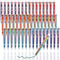 JPSOR 48 Pack Multicolor Pen for Kids, 6-in-1 Transparent Barrel Pen, 0.5mm Retractable Ballpoint