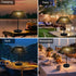 Solar Table Lamp Outdoor Solar Table Lamps Rattan Waterproof LED Lights Outdoor Lamps for Patio Garden Yard Bedroom