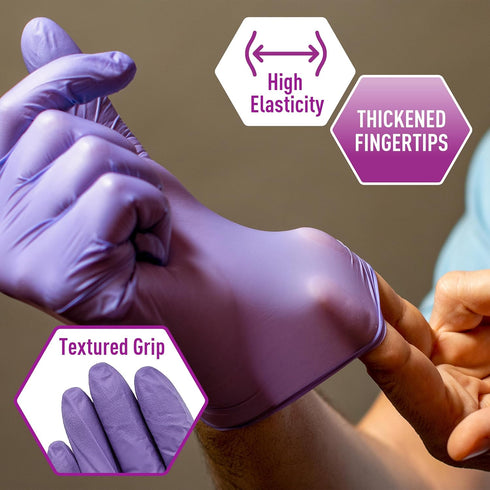 (Pack 100) MedPride Powder-Free Nitrile Exam Gloves, Large, Large