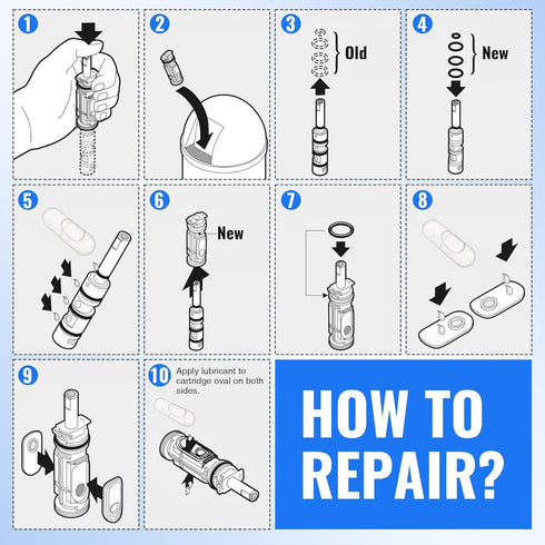 Dreyoo Cartridge Repair Kit Replacement for 96988, Compatible with Moen 1222/1222B Single Handle Tub and Shower Faucets
