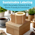 Camp Galaxy 2x3 Inch Natural Brown Kraft Stickers, 350 Per Roll, Rectangular Blank Stickers for Crafts