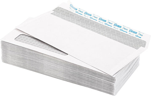 Mead Window Envelopes, Self Seal #10, 500 per Pack, Security Tinted White Envelopes with Window