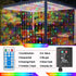 10 10Ft 300LED 8 Dimmable Solar Curtain Lights Outdoor x Waterproof Waterfall Light with Modes Remote USB Rechargeable