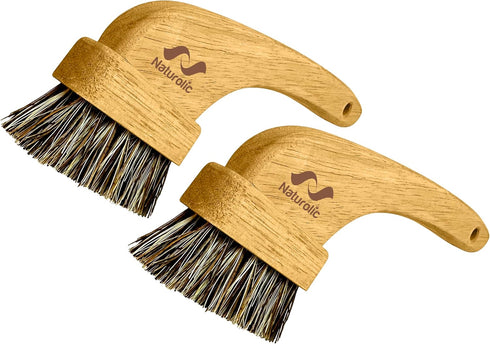 Set Pack 2 All-Natural Grout Brush | Wooden Cleaning Brush for Tile and Floor | Durable Floor Scrubber for Bathroom