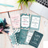 Funrous 32 Pcs Motivational Quote Pens - Inspirational Notepads Mini Journal with Ballpoint Pen, Floral Gift Set
