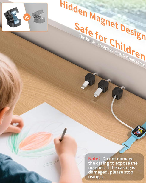 XOVRAETH 9Pack (1s Cable Organizer Clips, Magnetic Cable Holder Lock), Strong Adhesive Wire Management for Desk