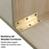 4 Pack 4 Inch 100mm L Bracket, Heavy Duty Corner Brace, Stainless Steel Shelf Bracket Angle Bracket for Shelves, Gold