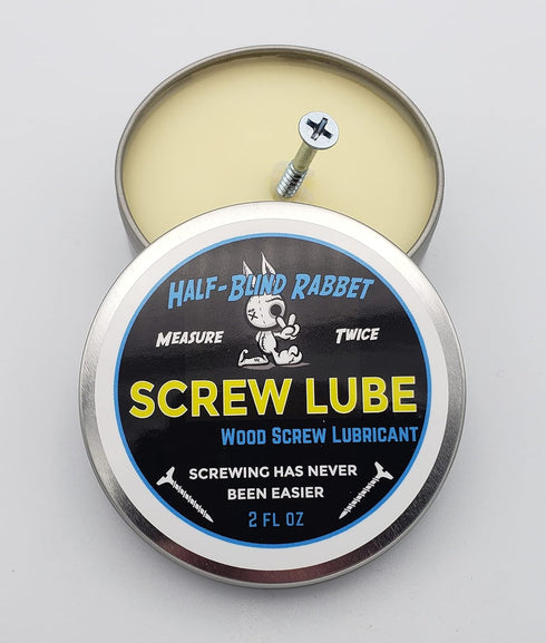 Half-Blind Rabbet 2 Screw Lube Ounce Wood Screw Lubricant Made in The USA Veteran Owned