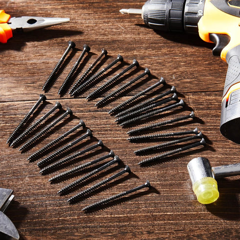 48 Pcs Oil Rubbed Bronze Wood Screws 9 x 3 Inch Extra Long Security