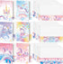 Kosiz 12 Pieces Cute Unicorn Pocket Folders, Kawaii Homework Folders for Girls, Back to School Gift, Classroom Teacher