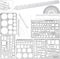Zonon 10 Pcs Plastic Drawing Template Ruler - 12 Inch Triangular Aluminum Architect Scale Measuring Templates