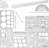 Zonon 10 Pcs Plastic Drawing Template Ruler - 12 Inch Triangular Aluminum Architect Scale Measuring Templates