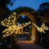 240LED, Flacchi Solar Garden Lights Outdoo Waterproofr - Butterfly Decor with Solar Powered Iron Easy to Install