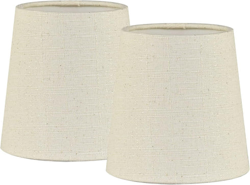 LAMPWELL VALO Clip-on Small Fabric Lamp Shades for Table Chandelier Wall Lamp,Set