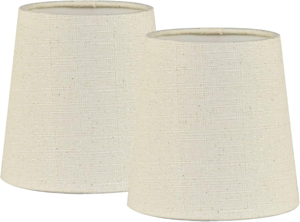 LAMPWELL VALO Clip-on Small Fabric Lamp Shades for Table Chandelier Wall Lamp,Set